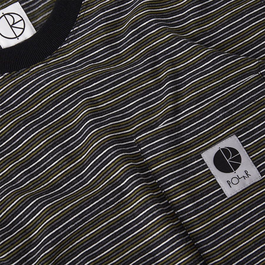 Stripe Pocket Tee - Black / Green