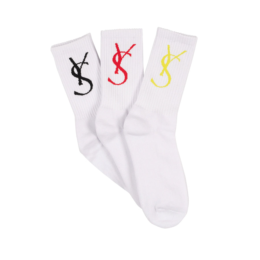 YS Socks 3 Pack - White